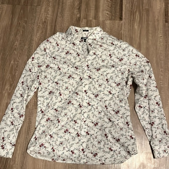 Express Floral print Extra Slim Large Shirt - Picture 1 of 3